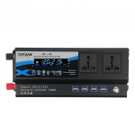 12V/24V kuni 220V modifitseeritud siinuslaine muundur auto toiteploki adapter trafo intelligentne sisendpinge LCD-ekraan 5000W must