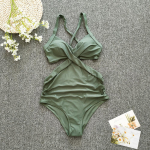 Seksikas plusssuuruses &uuml;hes t&uuml;kis ujumistrikoo naiste Cross Leopard Flower Print L ujumisriided rannar&otilde;ivad S roheline