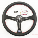 Puidust rool 350 mm Nardi rool Klassikaline Drift Racing Rool Ralli roolirattaga auto leather