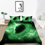 Space Star Printing Kodumajapidamiste voodipesu &Uuml;heinimesevoodi kaheinimesevoodi t&auml;issuuruses padjap&uuml;&uuml;r ja tekikate 2/3 voodipesu UK Single 135x200cm
