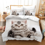 3D lemmiklooma kassi voodipesukomplekt tekikate padjap&uuml;&uuml;r kaheinimesevoodi t&auml;issuuruses voodikatte komplekt Pestav mugav kodukaunistus Baby 100x135cm