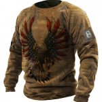 Vintage pikkade varrukatega T-s&auml;rk Meeste vabaaja T-s&auml;rgid 3D prindiga Harajuku Topid 2022 Loominguline isikup&auml;ra s&auml;rk Suurem&otilde;&otilde;dulised meeste riided 6XL