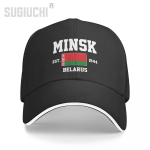 Pesapallim&uuml;ts Belarus EST.1944 Minsk Capital Unisex WoUnisex Unisex Hip Hop Sandwich Caps Snapback golfim&uuml;tsi kalap&uuml;&uuml;k One Size