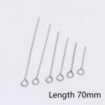 100 tk 20 25 30 35 40 45 50 mm roostevabast terasest silmatihvtid Leiud Silmapea tihvtid ehete valmistamise tarvikute jaoks. 70mm