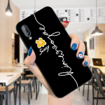 Lilled Daisy Ananassimustriline &uuml;mbris T&uuml;drukutele Poistele Pehme telefonikorpus Samsung A01