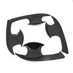 For Honda CITY 2015- Black Carbon Fiber pattern car Door handle bowl Cover Bezel Trim 2016 2017 without smart entry