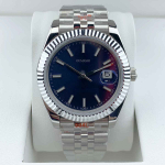 41mm Meeste Mehaaniline Kell Veekindel Automaatne Miyota 8215 Liikumine Helendav S&uuml;gavsinine Kellaplaat