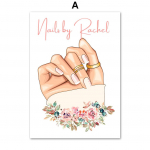 Moodne k&uuml;&uuml;nelakk manik&uuml;&uuml;r-pedik&uuml;&uuml;ri plakatid ja tr&uuml;kised Ilusalongi seinakunst L&otilde;uendimaaling Spaa sisekujunduspildid elutuppa A4 21X30cm No Framed