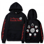 Anime Seitse surmapattu Meliodas Elizabeth Diane Ban King Gowther Merlin Escanor Logo Hoodies Harajuku Unisex dressipluus L must