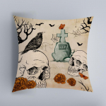 45X45Cm &uuml;hekordne padjap&uuml;&uuml;r ilma padjavaheta Halloweeni k&otilde;rvitsa linane prindiga padjakate Kodu voodipea padi 45x45cm