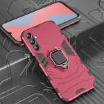 KEYSION p&otilde;rutuskindel armor &uuml;mbris Samsung M34 5G F54 F34 A25 silikoon+arvuti metallist r&otilde;ngasalus telefoni tagakaas Galaxy S23 FE 5G jaoks for Samsung M34 5G punane