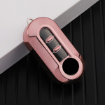 Pehme TPU 3 nupuga auto klappv&otilde;tme &uuml;mbris, t&auml;ielik kate Fiat 500 Ducato Panda 500L Punto Lancia Musa Key Shell Protecor tarvikute jaoks Key Case must