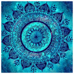 HuaCani teemantmaali isetegemise komplekt Mandala pilt t&auml;isringi puurmosaiikmaalingud tikandid kodukaunistus 30x30cm