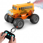 Kaugjuhtimispuldiga auto, 1: 16 Kaugjuhtimispuldiga Spray koolibuss LED-tuledega, mis on simuleeritud maastikul Type 3 punane