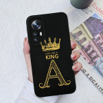 Karbid Xiaomi 10i 11i 10T Lite 11 Lite NE 6X A2 A3 tagakaanele Luksuslik kroonkirjad P&otilde;rutuskindel matt vedel pehme silikoon Xiaomi Shell kaitseraua jaoks Xiaomi Mi 6X