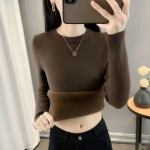 Pullover s&uuml;gis- ja talvekampsunid naiste 2023. aasta massiivne &uuml;mara kaelusega aluskate, pikkade varrukatega, soe kampsun, naiste top One Size must