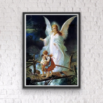 5D DIY Teemant Angel Blessing Stitch Kit Mosaiic Teemanttikandid Roos t&auml;isringi/ruudukujuline puur Kodukaunistus Round 30x40cm