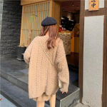 Naiste kampsuni komplekt avara Fried Dough Twist kampsuni naiste uus kaheosaline seelik kevadel ja s&uuml;gisel o kaelusega kampsuni seelik One Size must