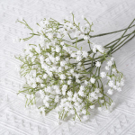 90pead 52cm t&auml;istaevat&auml;he kunstlillede pulm DIY lillekimbu kaunistusseade plastist beebi hingav kunstlillega kodukaunistus 1bunch valge