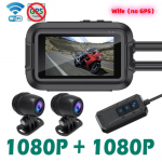 T&auml;iskere veekindel mootorratta DVR armatuurkaamera WiFi GPS Dual 1080P eesmine tagantvaate mootorrattakaamera Motosalvestuskarp 【1】none card