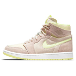 Air Jordan 1 High Zoom Comfort Lemon Twist Naiste tossud Roosa P&auml;rlvalge Fossiil CT0979-200 39