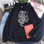 Hiina draakonipildiga dressipluus Kawaii Hoodies Naiste Unisex topp roosad hallid riided Pusa Naiste Talvised tudengipulgad Unisex T&auml;isvarrukad L