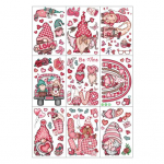 9 tk. S&otilde;brap&auml;eva aknakleebised Rikkaliku s&uuml;damekujuga p&auml;kapikukujundusega kleebised looge atmosf&auml;&auml;rikaunistus armastusteemalised aknaklambrid A