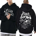 Anime Black Clover Letter Graphics Hoodie dressipluus Suurem&otilde;&otilde;tmelised dressipluusid Unisex naiste mood Harajuku kapuutsiga pullover t&auml;navar&otilde;ivad L