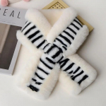 Kahepoolne universaalne paksendatud soe sall naiste triibulise disainiga kaelakatte ja kaelakaitse salliga talvemood mitmek&uuml;lgne