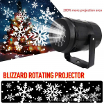 LED-projektor &ouml;&ouml;valgus lumehelbe projektor v&auml;lilamp 360&deg; p&ouml;&ouml;rlev kodufestivalid peokaunistus 【built-in light】1 snowflake pattern must