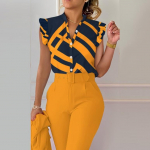 YYFS naistemood suvised vabaaja l&uuml;hikeste varrukatega V-kaelusega pluusid ja s&auml;rgid XXL