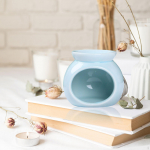 Keraamiline eeterlike &otilde;lide p&otilde;leti aroomi minik&uuml;&uuml;nlahoidja, aroomihajuti vahasula sinine