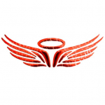 3D Angel Wing Kleebised Auto Auto embleemi S&otilde;iduki m&auml;rgi logo kaunistus must