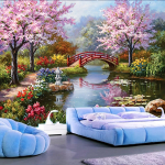 1 tk Metsa loodusmaastik Gobel&auml;&auml;n Pol&uuml;estervaibast seinariip elutuppa Magamistoa Kontori kodukaunistus Toakaunistus 230x150cm