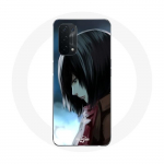 &Uuml;mbris Oppo A74 5G Manga Mikasa Ackerman Attack on Titan Teaser jaoks