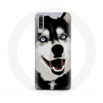 &Uuml;mbris Samsung Galaxy A70 Siberian Husky Blue Eyes jaoks