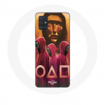 Samsung Galaxy A51 Case Squid M&auml;ng Maskid ruudukujulise kolmnurga ja ringjoonega