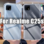L&auml;bipaistev telefoni&uuml;mbris Realme C25s TPU l&auml;bipaistva &uuml;mbrise jaoks Realme C 25 S 25s C25 6,5 RMX3195 p&otilde;rutuskindlad kriimustusvastased katted For Realme C25s puhas
