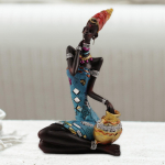 Aafrika daami kuju, lauaskulptuur, kerge naise kujuke Style A