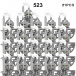 MOC Keskaegne s&otilde;jav&auml;earmee ehitusplokid Rooma s&otilde;duri m&otilde;&otilde;gafiguurid R&uuml;&uuml;tlid Kilp Relvad Aksessuaarid Tellised M&auml;nguasi