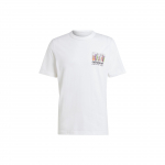 Adidas Originals Adventure graafilise tr&uuml;kiga T-s&auml;rk kirjalogo printiga Meeste pealisr&otilde;ivad Valge IJ0701 XS