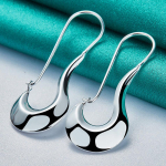 Fine 925 Sterling Silver K&otilde;rvar&otilde;ngad Naistele Ehted Mood Pulmad Kihluspidu HOOP Kena ME228