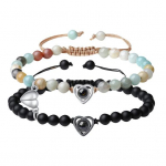 2 tk/komplekt Temale sobivad k&auml;ev&otilde;rud Projektsioon 100 keelt Ma armastan sind Paar K&auml;ev&otilde;rud S&uuml;damega sidumine Reguleeritavad helmed K&auml;ev&otilde;rud Ehted Kingitus A