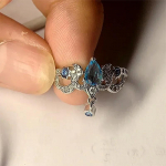 M&auml;ng Genshin Impact Fontaine Focalors Cosplay Ring Unisex Reguleeritava avausega ripatsr&otilde;ngad Ehted Aksessuaarid Kingitused Adjustable