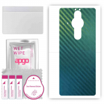 apgo Protective Skin Sticker for the back compatible with Sony Xperia PRO, Wrap Film, Foil, Vinyl - Pattern Carbon Chameleon CAKA1