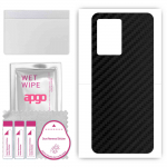apgo Protective Skin Sticker for the back compatible with Realme Narzo 50 5G, Wrap Film, Foil, Vinyl - Pattern Carbon Black