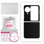 apgo Protective Skin Sticker for the back compatible with Oppo Find N3 Flip, Wrap Film, Foil, Vinyl - Pattern Carbon Black