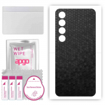 apgo Protective Skin Sticker for the back compatible with Meizu 20 Infinity, Wrap Film, Foil, Vinyl - Pattern Black Honeycomb