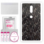 apgo Protective Skin Sticker for the back compatible with Lenovo Phab2 Plus, Wrap Film, Foil, Vinyl - Pattern Carbon Black Pixel