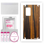 apgo Protective Skin Sticker for the back+sides compatible with Realme GT Neo2, Full Wrap Film, Foil, Vinyl - Pattern Tigerwood